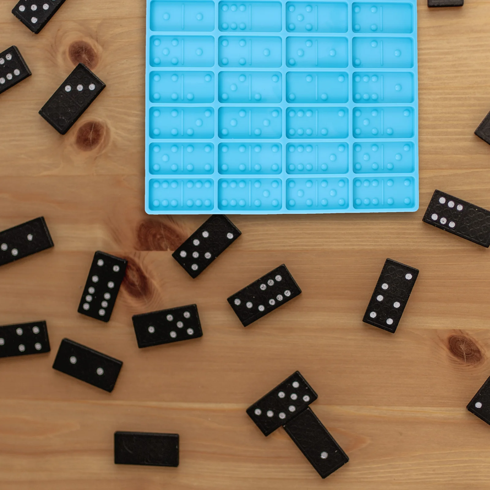 Simple Domino Silicone Mold Crystal Epoxy DIY Manual Reverse Mold Handmade Creative Accessories Silicone Mould