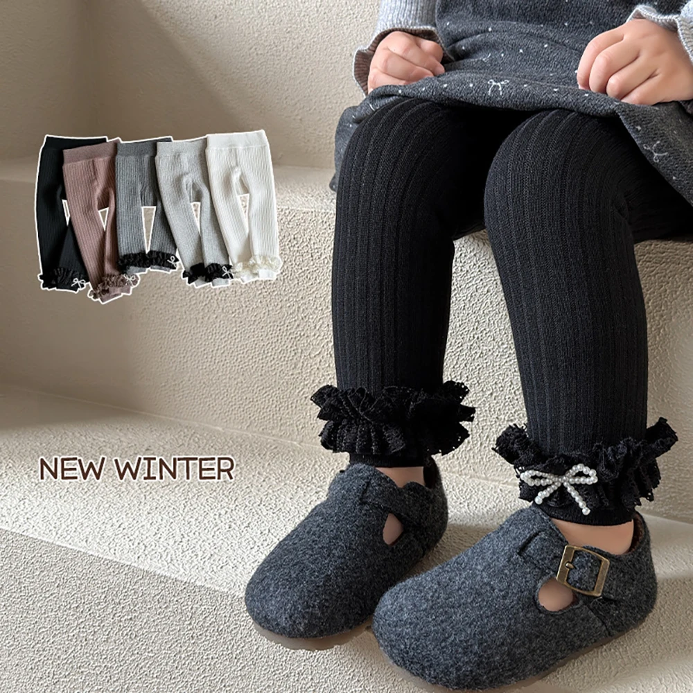MILANCEL Winter Leggings for Girls 0-12T Kids Skinny Pants Fleece Padded Tights for Girls 5 Colors Thicken Warm Children Legging