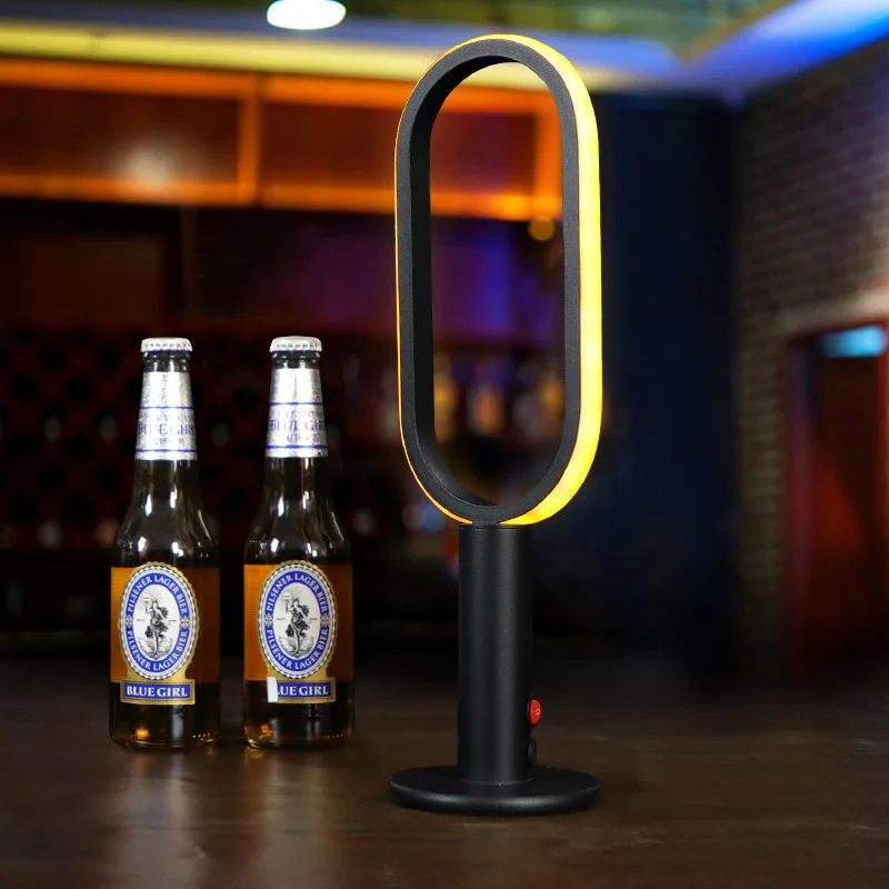 

Bar charging table light led decorative lamp creative dining hotel clear bar oval outdoor night light