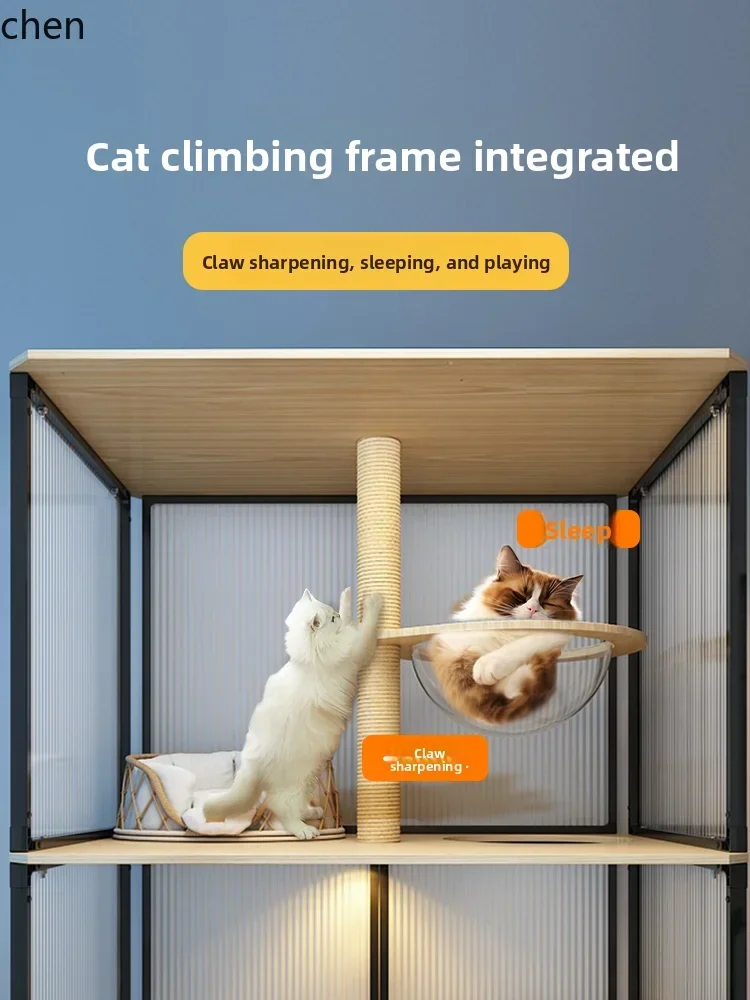 b11-7.1 panoramic cat villa cat cage household indoor large space universal in all seasons