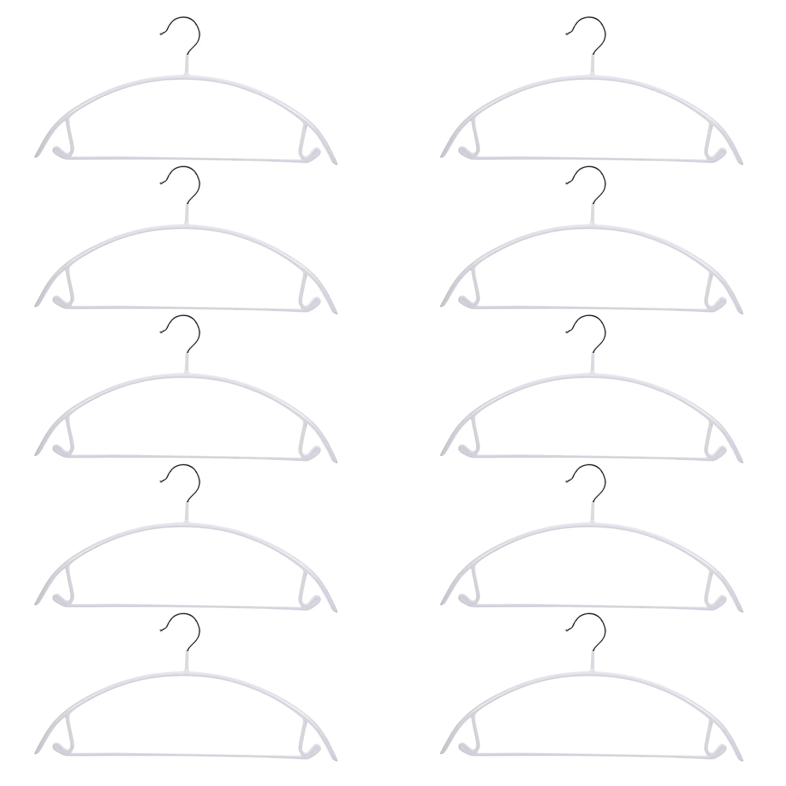 10 Pcs Non-marking Non-slip Hanger Hanging Home Multipurpose Clothes Skidproof Semicircle Shirt