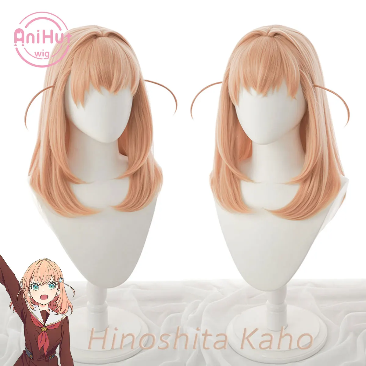 【AniHut】Hinoshita Kaho Wig Love Live! Hasunosora Girls' High School Idol Club Cosplay Wig Synthetic Hair Hinoshita Kaho Cosplay