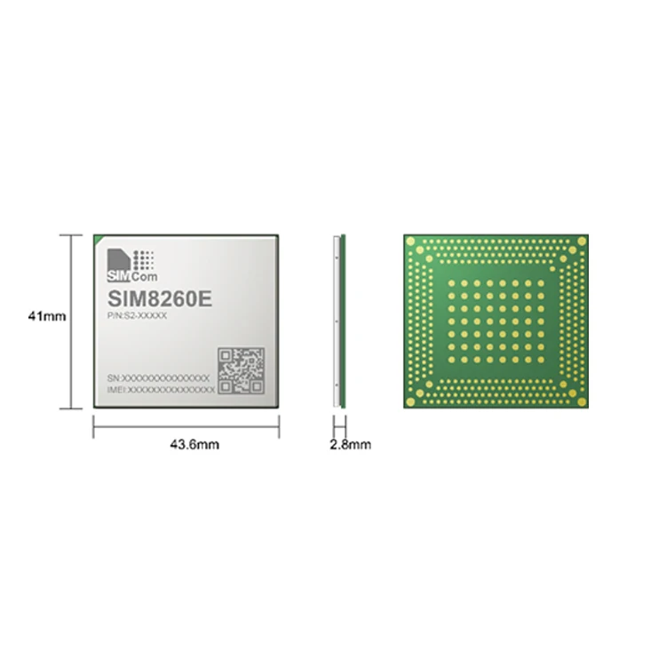 Sub-6G SA/NSA Multi Band 5G NR/LTE-FDD/LTE-TDD/HSPA+ Module SIMCom SIM8260E