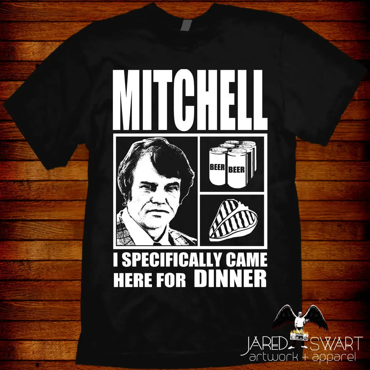 MST3K T Shirt Mitchell 3 Dinner by Jared Swart Artwork Apparell S M L XL 2XL 3XL 4XL 5XL also in Ladies fit
