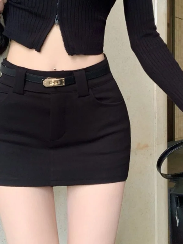 High Waist A-Line  Skirt Women's Fashion Elegant Versatile Slimming Short Skirt Trendy Autumn New Arrival Sweet Style