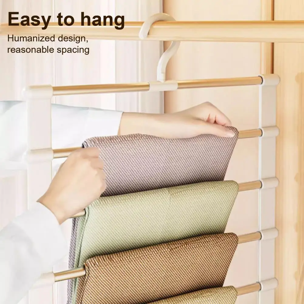 Trouser Rack Organizer Scarf Tie Organizer Pants Trouser Hanger Storage Rack Strong Load-bearing Closet Organizer for Trousers