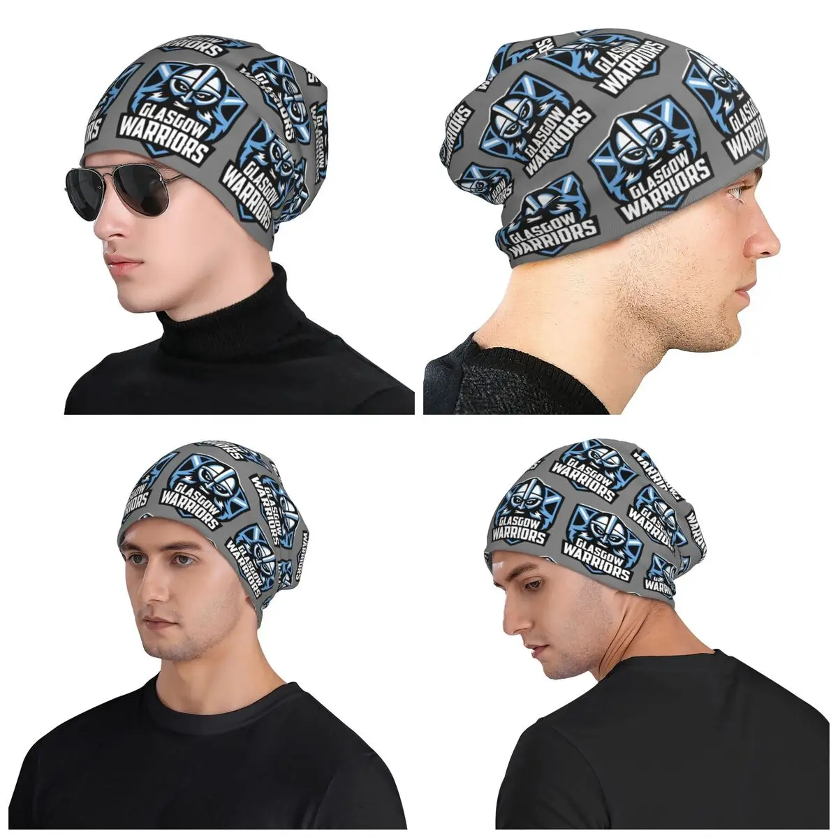 Glasgow Warriors Icon Berretti unisex per adulti Berretti per maglieria Cappello caldo Hip Hop Autunno Inverno Cappelli Skullies all'aperto