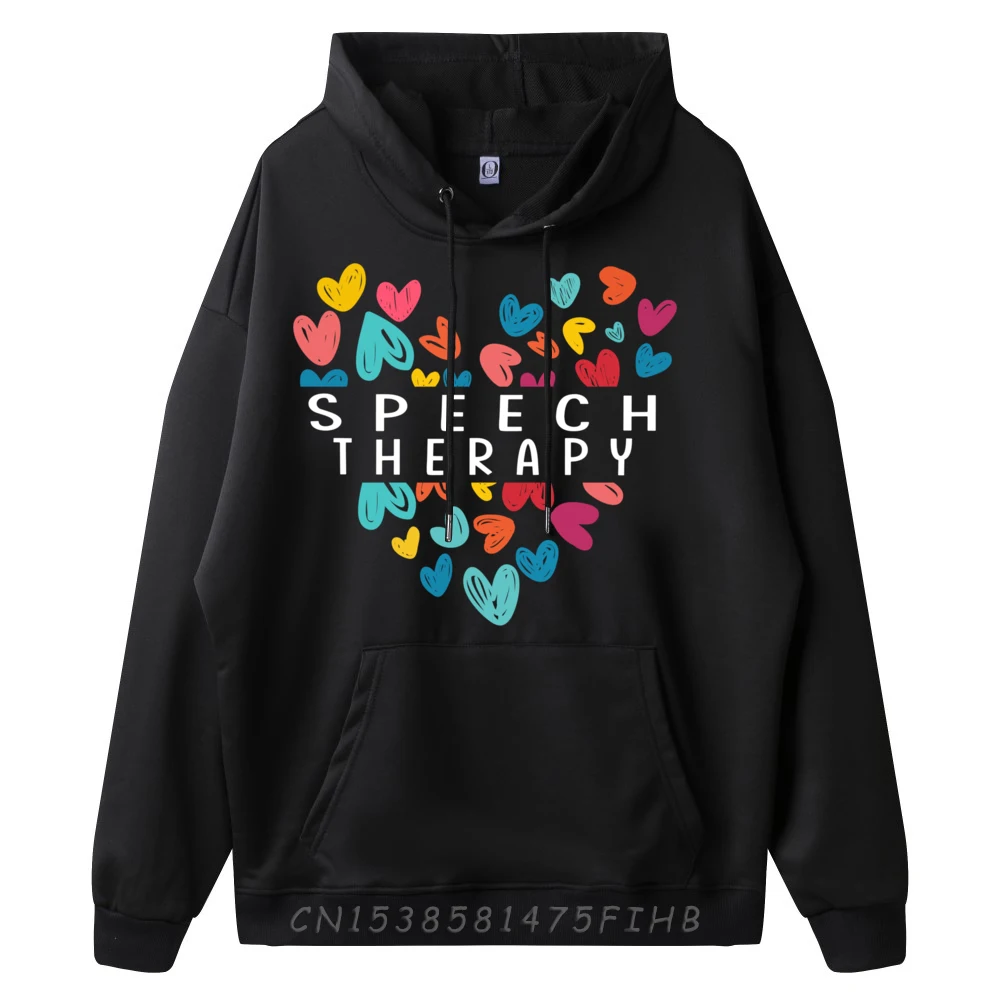 Heart Speech Therapy LOVE Speech Language Pathologist Life Funny Sweatshirts Men Men's Clothes Camisa Outdoor