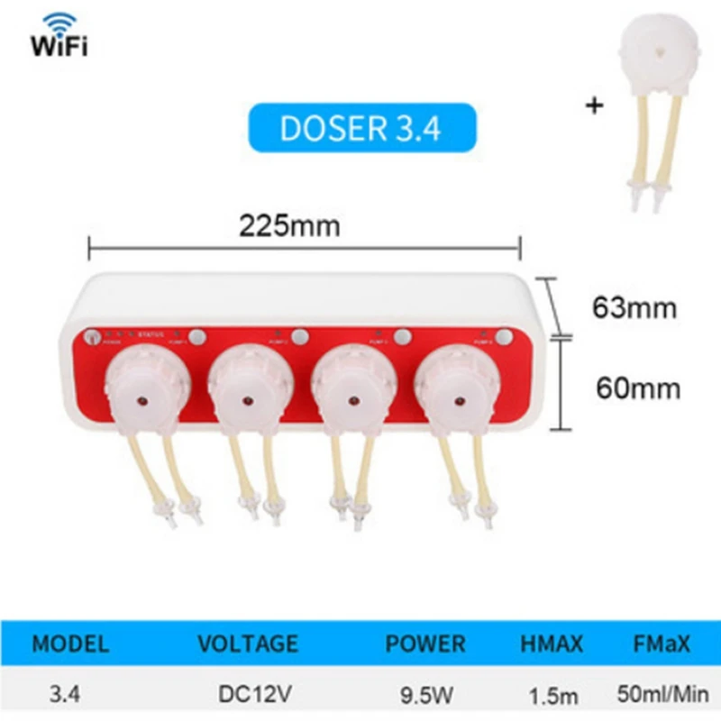 New jebao DM-4.4 wifi mini aquarium tank titration pump coral automatic titration system dosing pump DM-4 dos