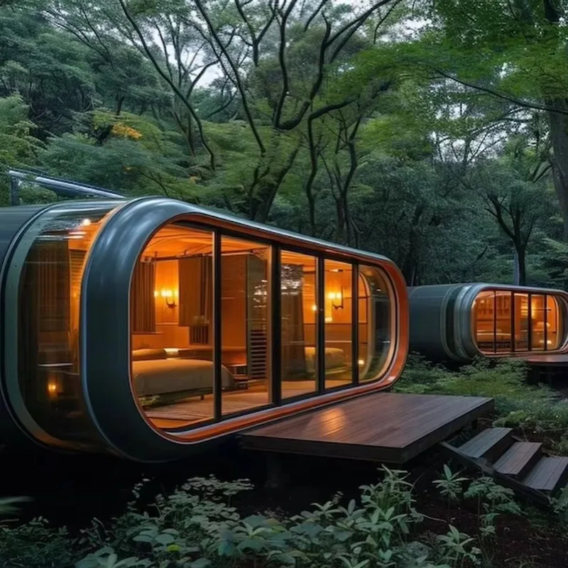 مستودع كبسولة الفضاء المتكامل Apple Mobile Board House حاوية جاهزة منزل صغير