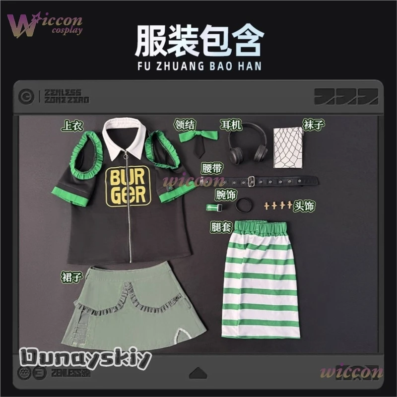 

Diy Ss S@‌‌Game Zenless Zone Zero FES Anby Cosplay Costume Top Jirai Kei Dress Performance Suit Adult Women Hallowen Roleplay