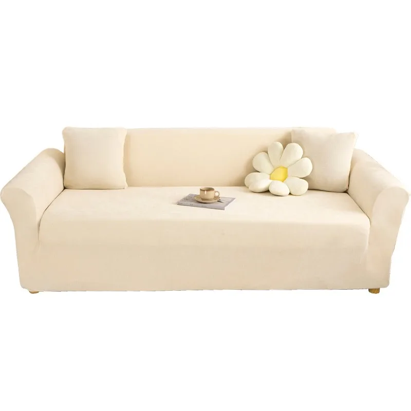 

All-season universal, cream thickened anti-cat scratch protective sofa