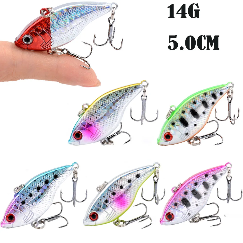 New Product Lightning VIB Road Lure 5CM/14G Vibration Sink Lead Block Noise Ball Artificial Lure Laser Imitation Bait Fish Gizza