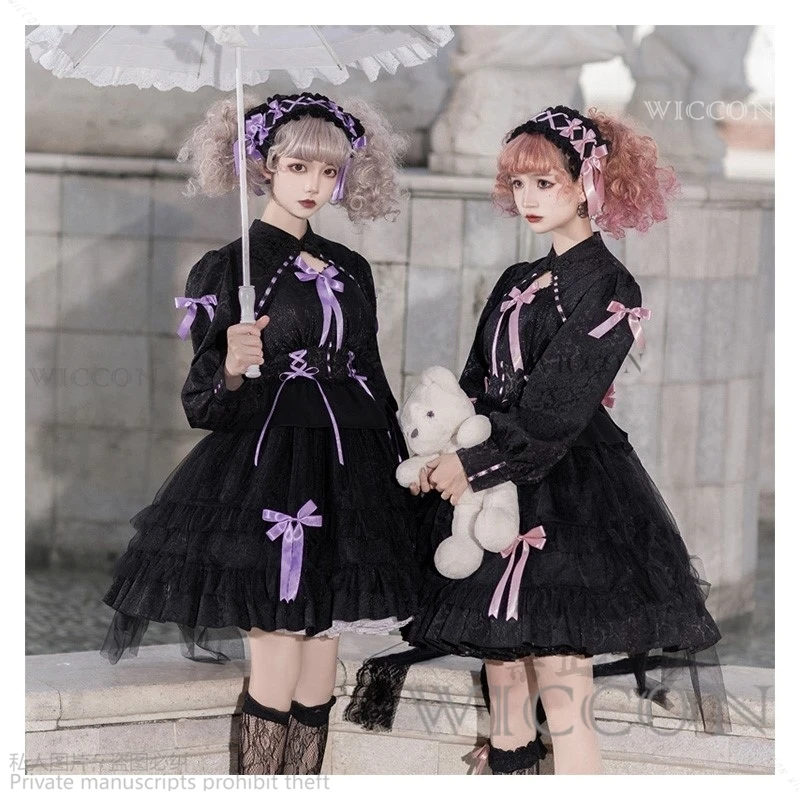 

Anime Halloween Maid Cosplay Costumes Pumpkin Suit Womens Maid Role Play Costumes Japanese Lolita Female Dress Jirai Kai Cosplay