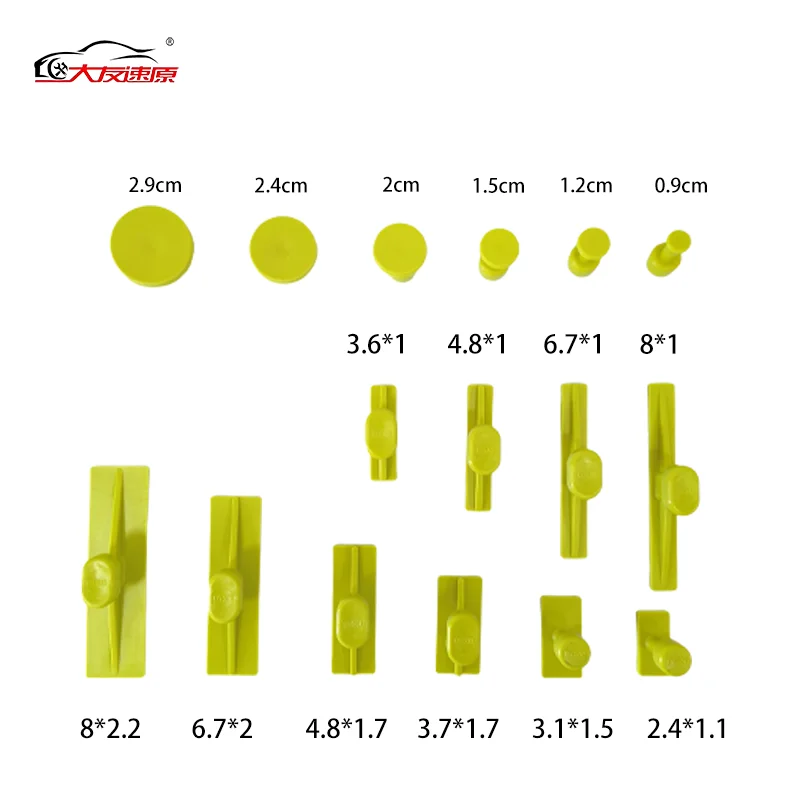 

16pcs Glue Tabs Dent Removal Tools Pdr Car Dent Removal Tool Auto Paintless Dent Repair Glue Tabs For Car Body Pdr Car Dent Rep