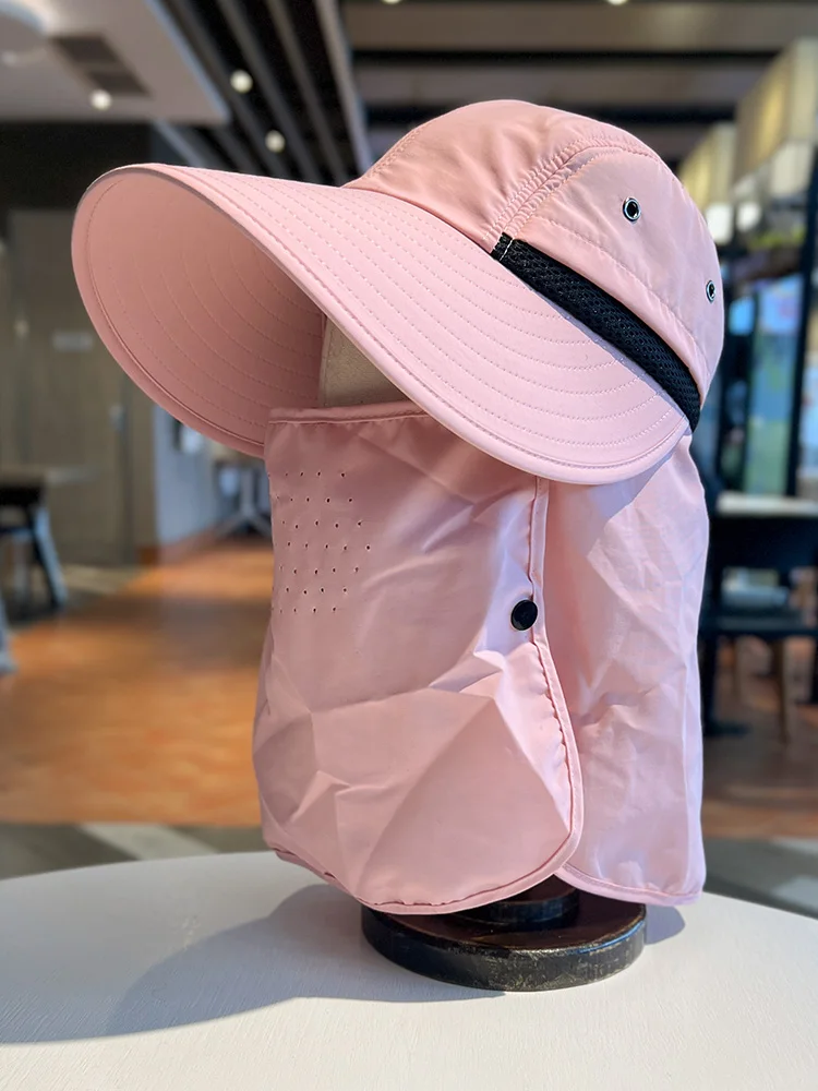 

Summer sun hat men and women bucket hat outdoor mask sun protection fishing hiking hat