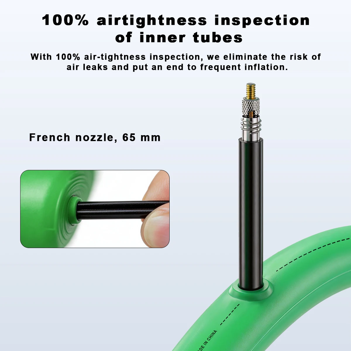 Durable TPU Inner Tube Anti-Puncture Light Bicycle Inner Tube 700C for Mountain & Road Bikes 65mm French Valve view 4
