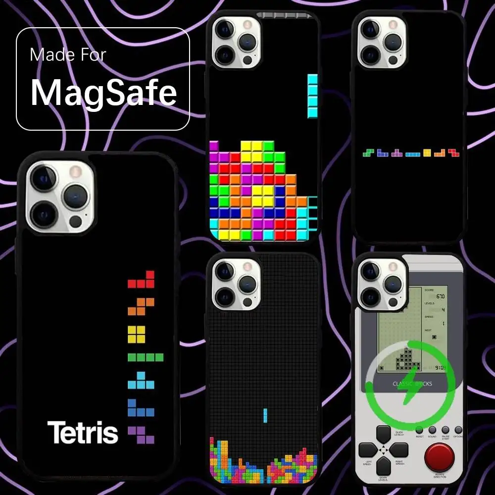 

T-TetrisS Russain Game Funny Phone Case For iPhone 17,16,15,14,13,12,11,Pro,Max,Plus,Mini,SE,Air Magnetic Wireless Charging