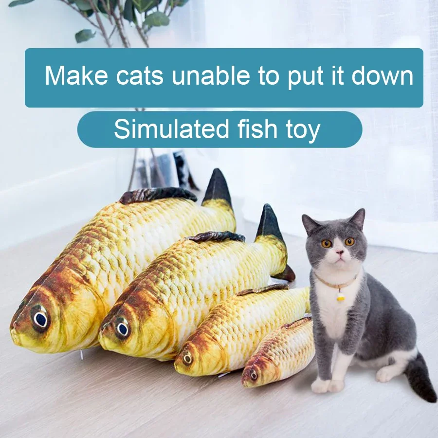 

Catnip Fish Teasing Cat Toy Teeth Grinding Kitten Self Fun Relief Doll Doll Puppy Pet Toy