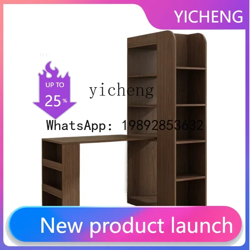 

X4 retro style corner desk bookcase integrated double computer desk study room home study table bookcase combination