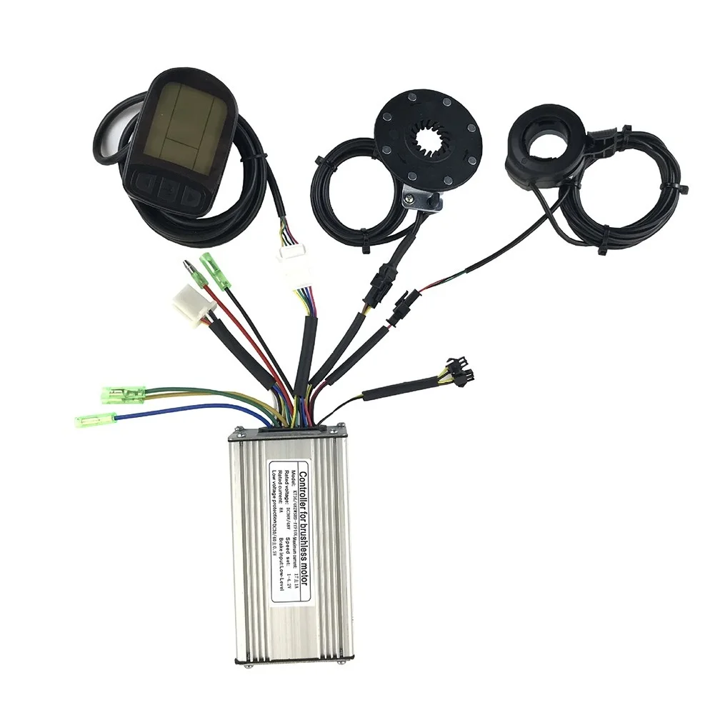 

Electric Bike Motor Controller 17A Common Controller 36V 48V With LCD5 Display Thumb Throttle Sensor Set For 350W Bicycle Motor