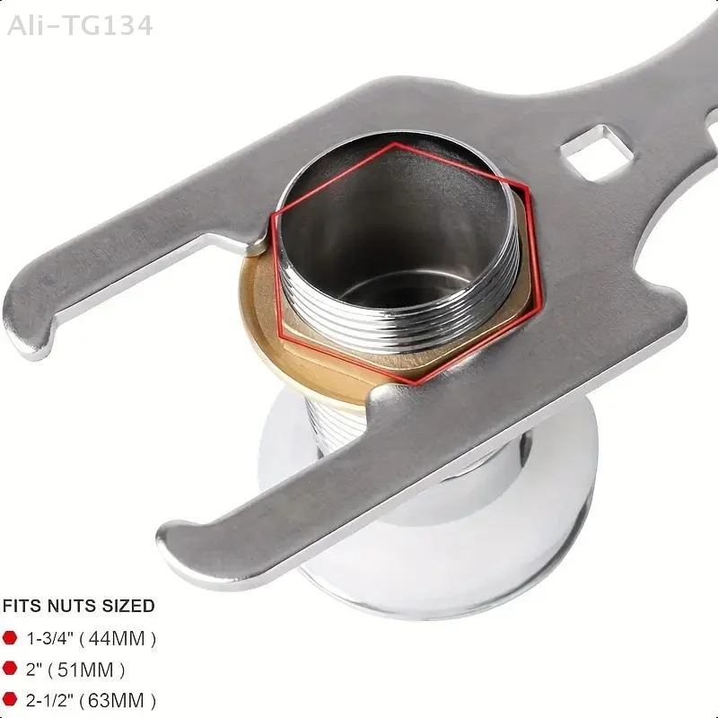 

3-way Plumber Sink Strainer Wrench Fits 4.45cm, 5.08cm And 6.35cm Wrenches For Installation Or Removal SHIDWJ
