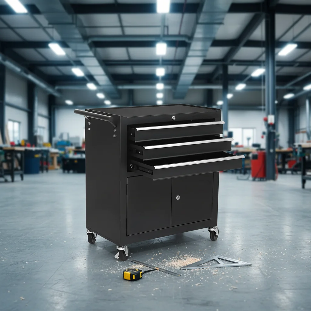 

Workshop Heavy Load Wheeled Mobile Tool Cabinet, Anti-corrosion Powder Finished Steel Cabinet, Secure Lock PracticalATV&UTV