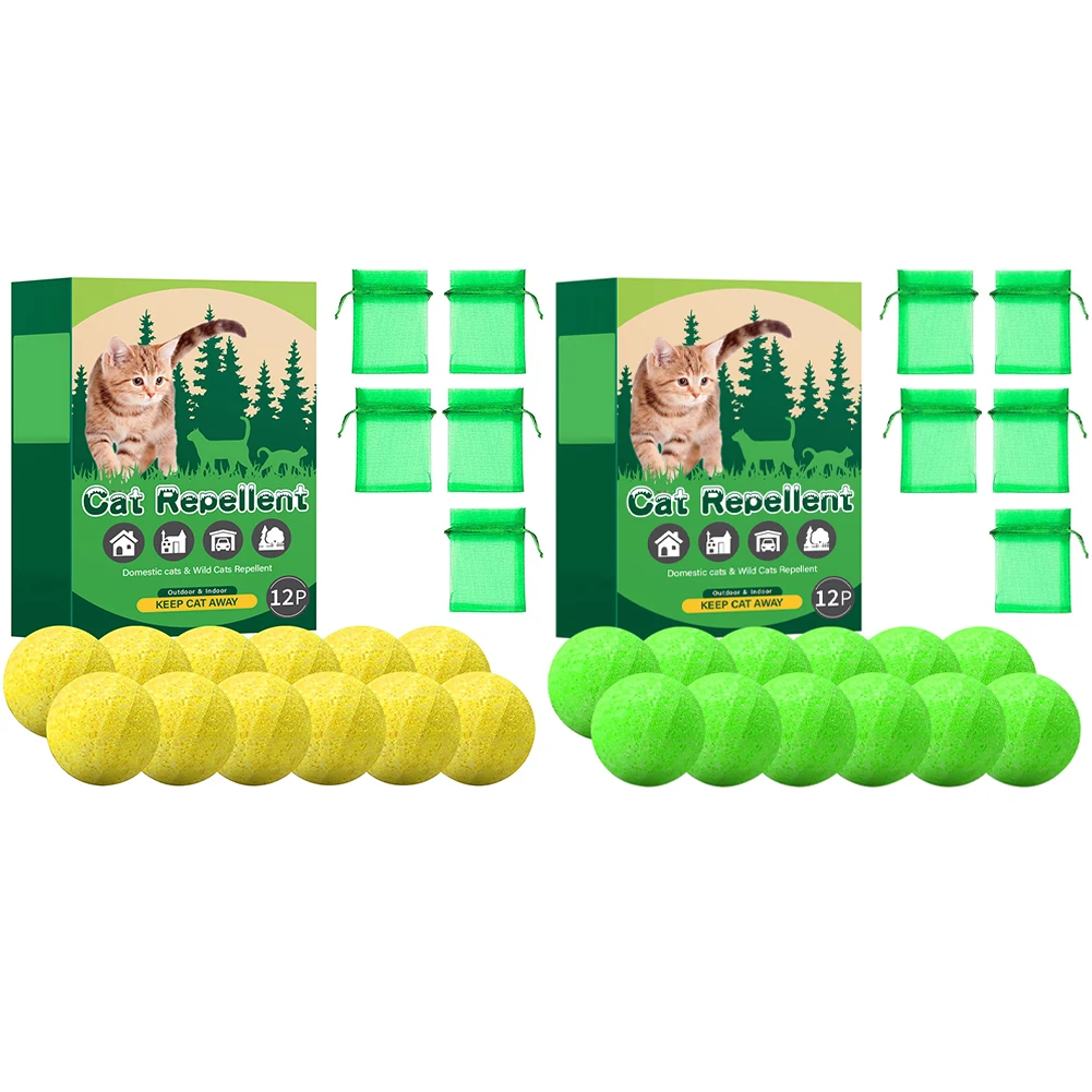 12Pcs 개 억제제 천연 페퍼민트 오일 고양이 및 개 자연 구충제로 고양이를 마당에서 유지
