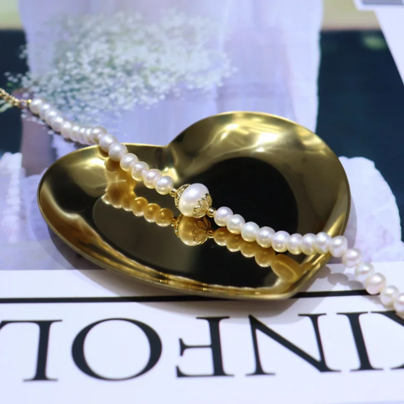 Freshwater Pearl Bracelet White 9-10mm Niche Design Fresh Fashion Versatile Hand Shape Jewelry