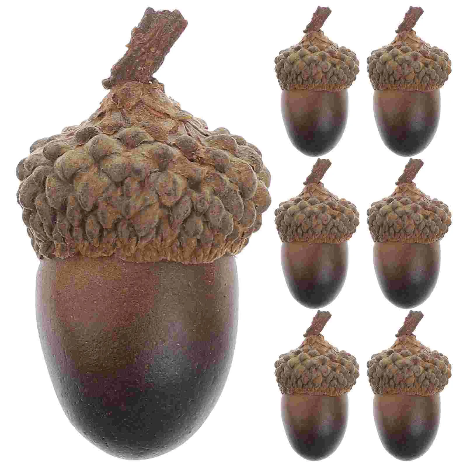 60 Pcs Fall Home Decor Artificial Nuts Acorns Ornaments Scrapbook Decorative Child