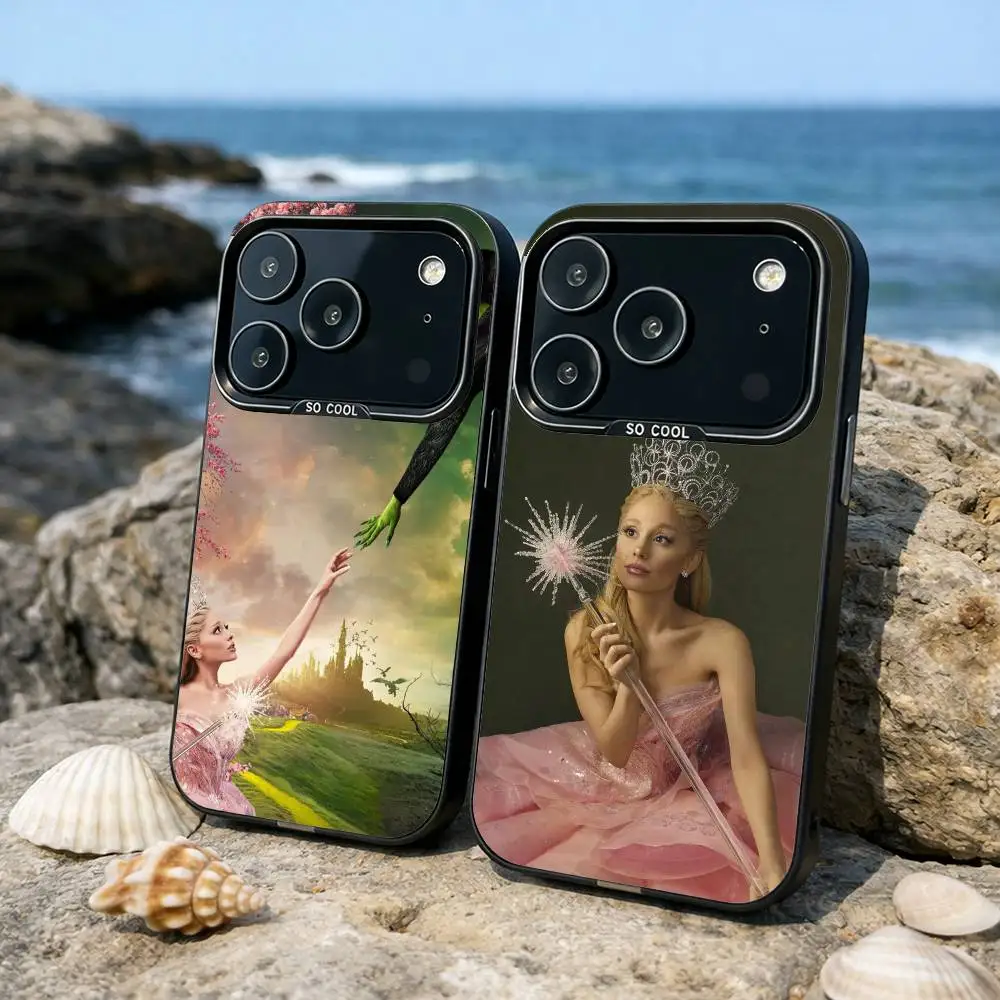 

W-Wicked Musical Green Pink Phone Case For iPhone17,16,15,14,13,12,11,Pro,MAX Gray Matte Silicone Black Cover