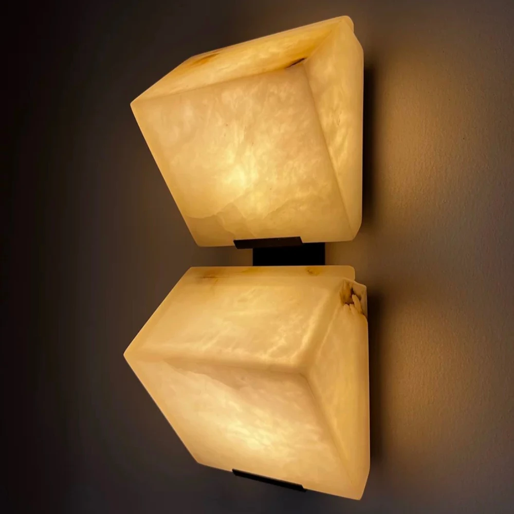 Modern Natural Marble Wall Light Creative Bedroom Bedside Hotel Corridor Corridor Simple Living Room Background LED Wall Light