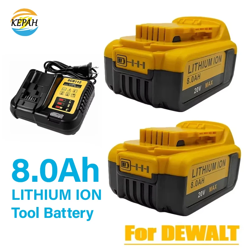 

for Dewalt 20V Lithiumlon Battery DCB203 DCB204 DCB205 Series with LED Indicator Light Suitablefor Orbital Sander DCW210B