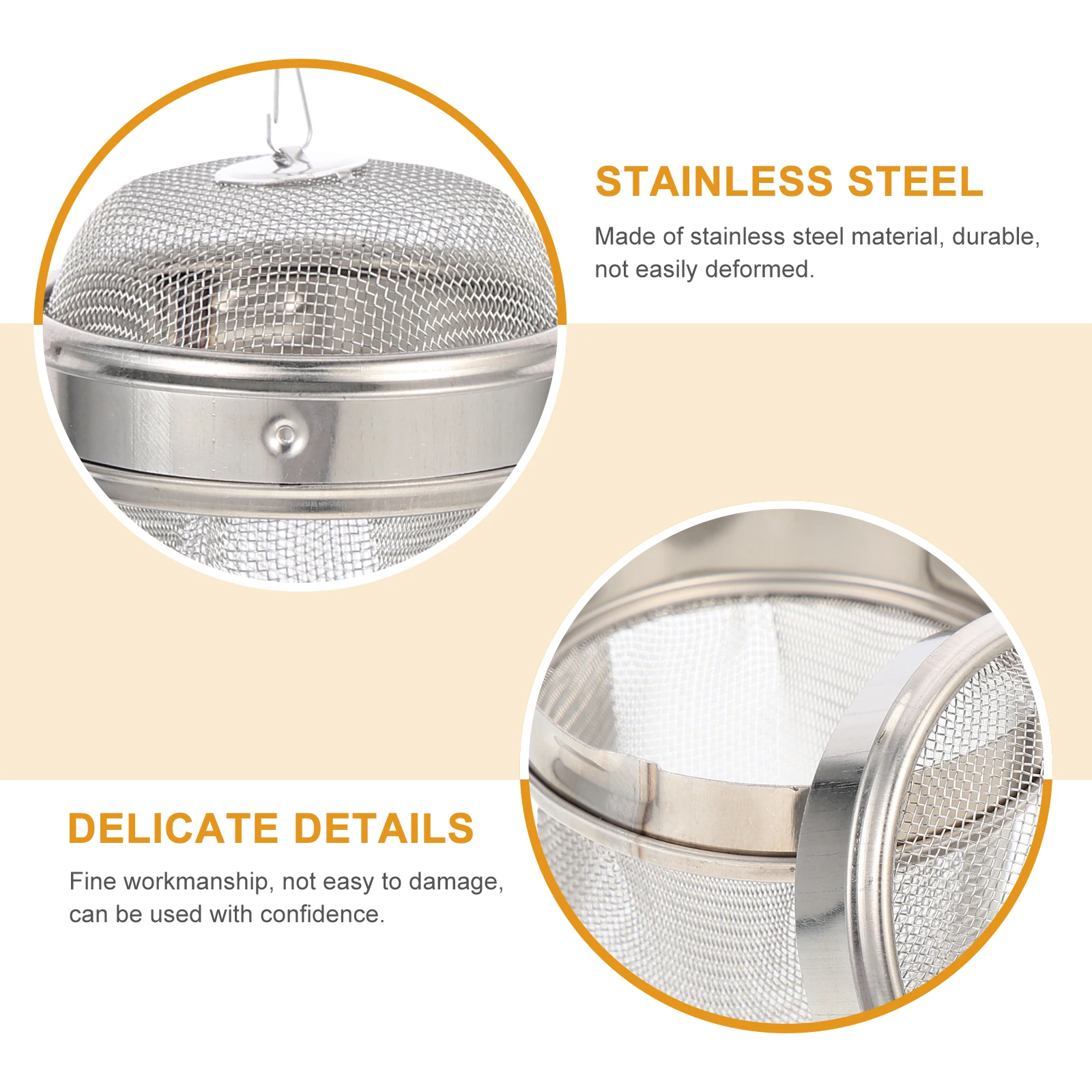 

2Pcs Stainless Steel Jewelry Basket Multi-Function Tea Infuser Balls for Dust Removal and Seasoning Tea Infuser