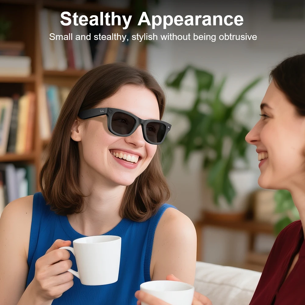 HIBLOKS For Ray-Ban Meta Wayfarer RW4008/RW4006 Skyler RW4010 RW4009/RW4009F AI intelligent Glasses Record Video Shading Sticker