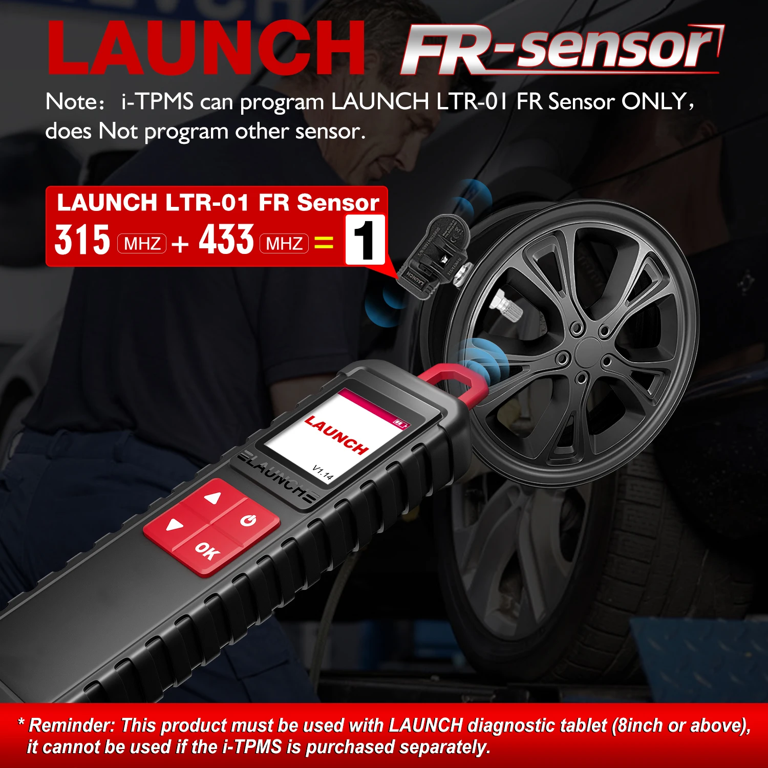 LAUNCH X431 I-TPMS Car Tire Pressure Inspection Tool sensor activate Relearn program works for Android Phone X431 PRO V/PRO3S+ view 6