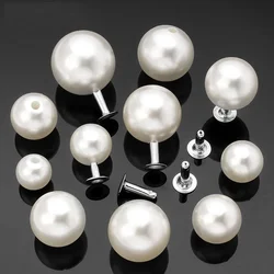22-100pcs Pearl Brooch Buttons DIY Clothing Accessories Pearl Cap Rivets Craft Repair Pearl Knitting Lace Hat Hair Uppers Decor