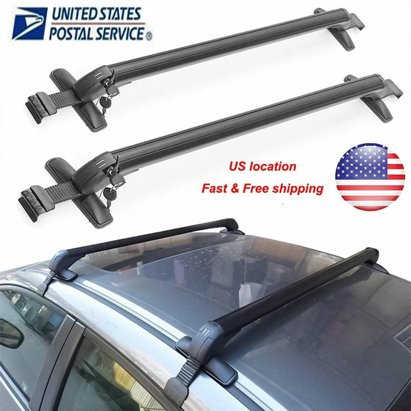 

Auto Parts Universal 43.3" 110CM 2X Aluminum Car Top Luggage Roof Rack Cross Bars Carrier