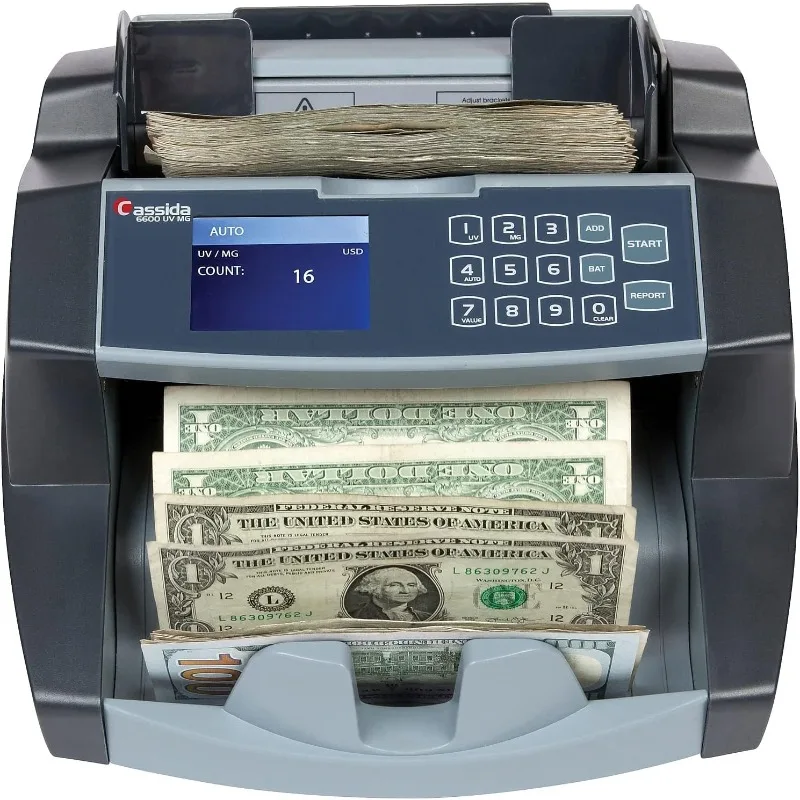 6600 UV USA Business Grade Money Counter with UV/IR Counterfeit Detection Top Loading Bill Counting Machine w/ ValuCount™