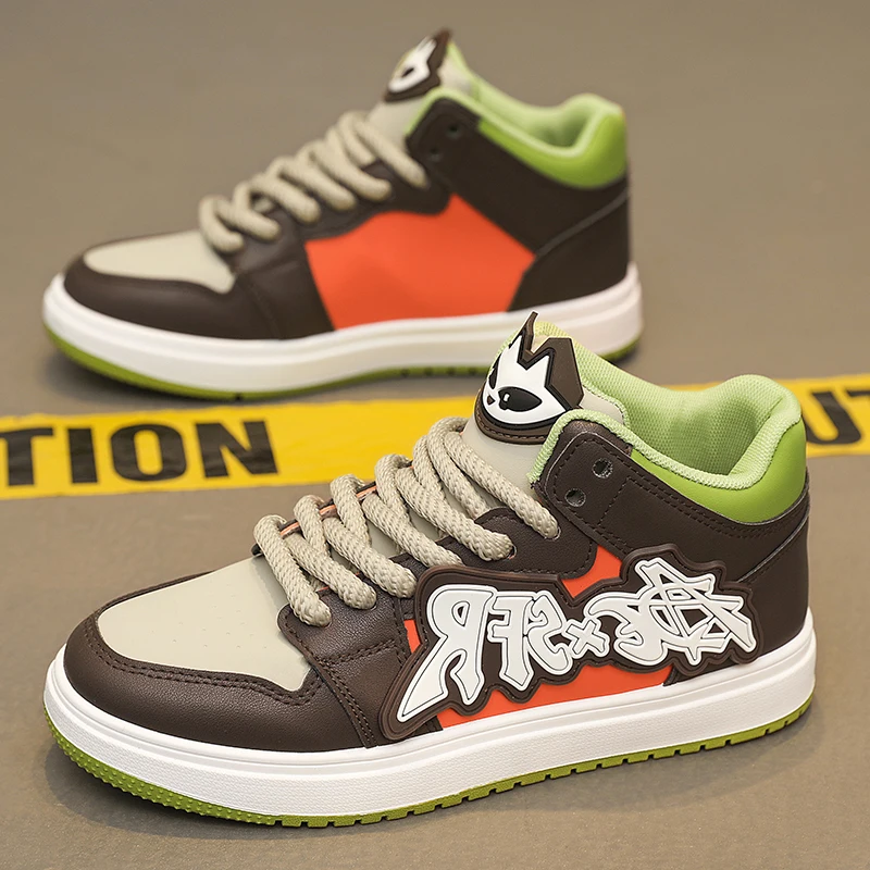 

Street Style High Top Sneakers For Men Skateboard Shoes Hip hop Men's Designer Shoes Platform Casual Sports Shoes Man Trainers