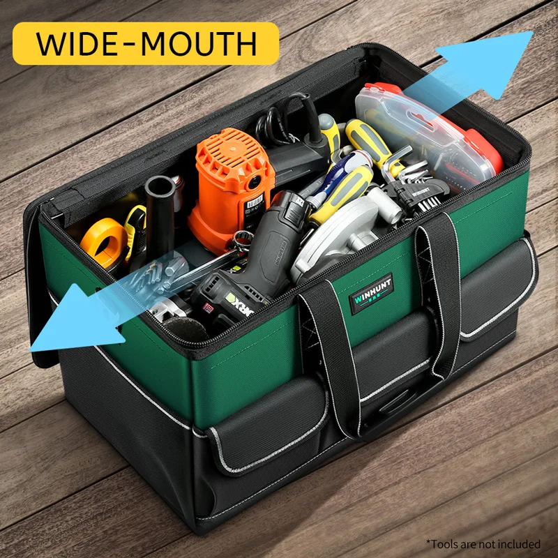 WINHUNT Tool Bag - 14 Inches/17 Inches/19 Inches, Large Capacity Top Open, Oxford Cloth, Large Storage - For Electricians