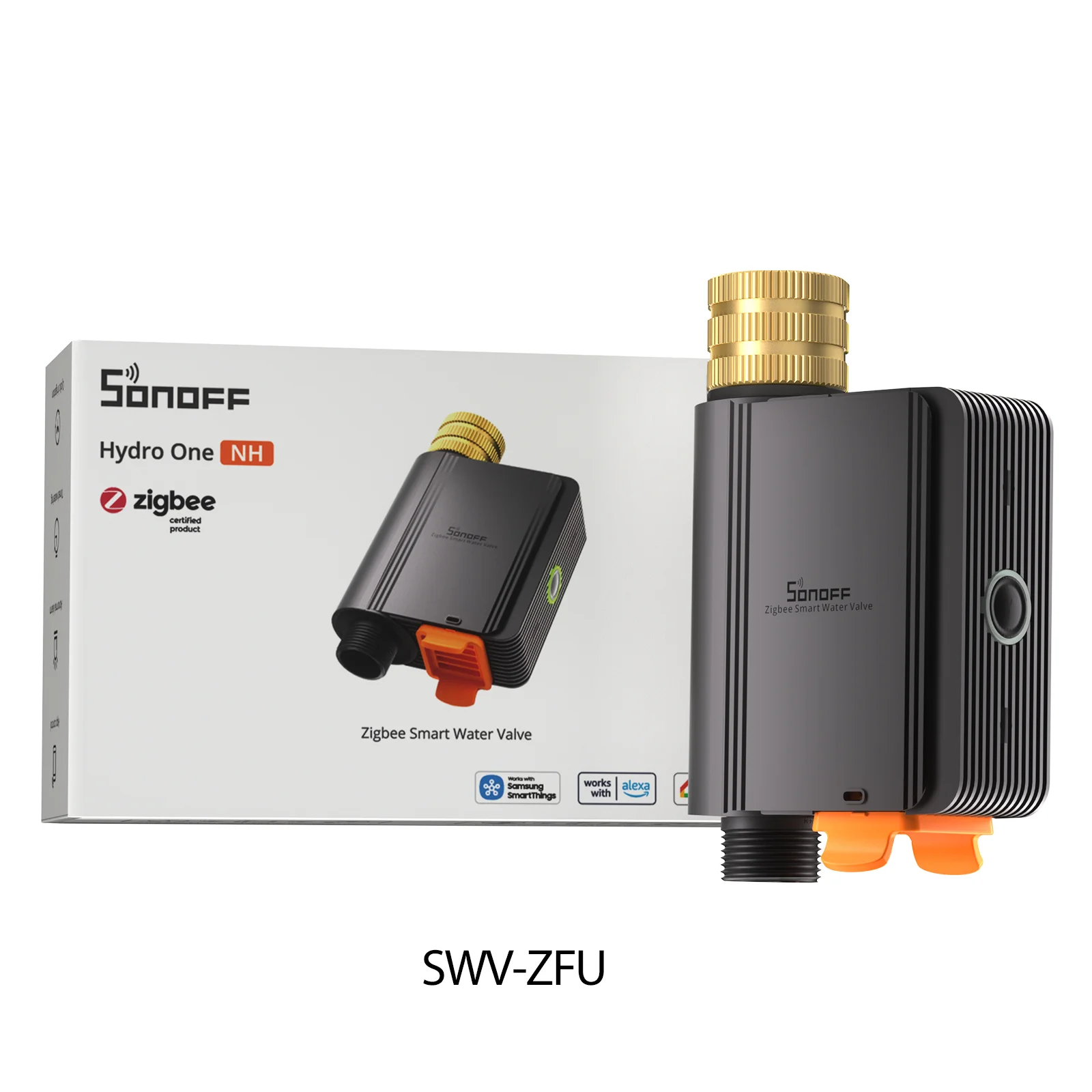 SONOFF Slimme Waterklep Hydro Serie Hydro ONE Zigbee Met Debietmeter Messing Waterinlaat Apple Home SWV-ZFE SWV-ZFU
