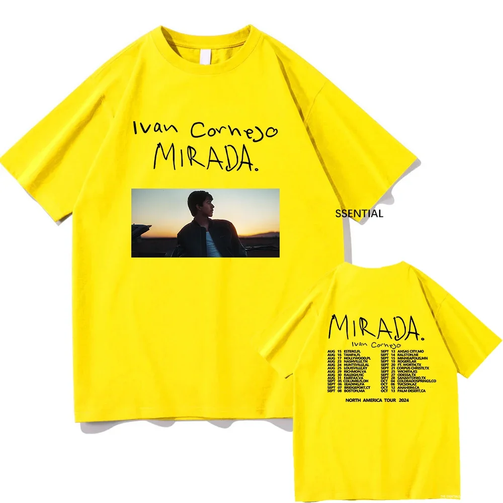 Gran oferta de camiseta de Ivan Cornejo Mirada Tour 2024, ropa para hombres/mujeres, camisetas de verano Harajuku, camisetas gráficas de algodón Unisex Vintage