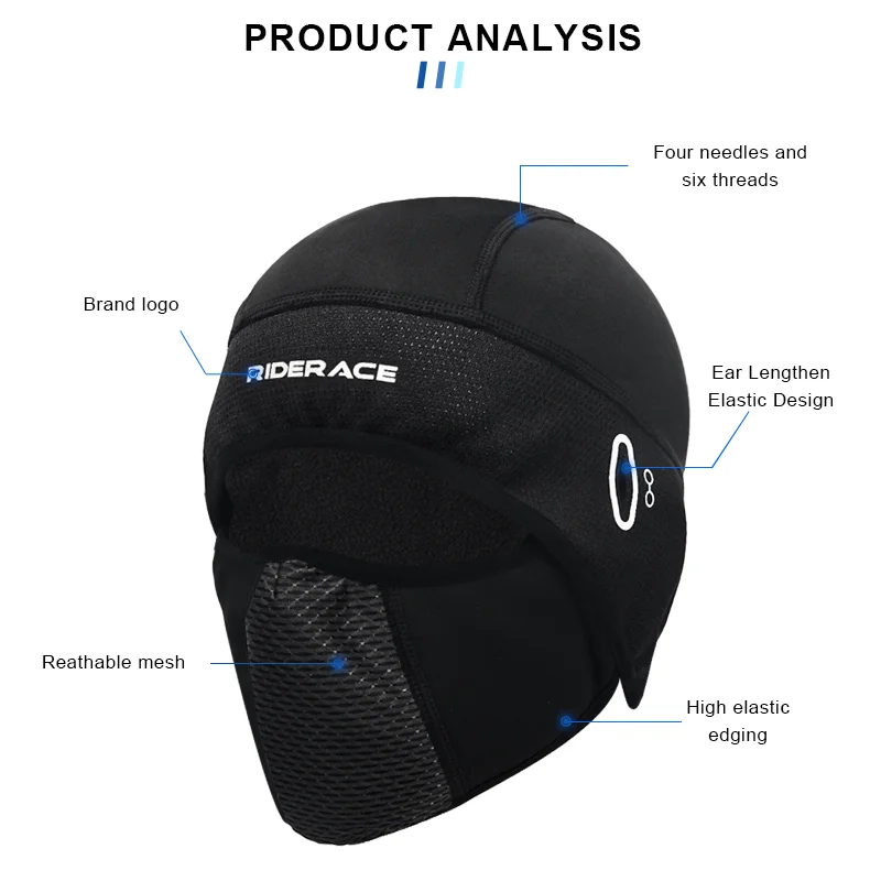 Cycling Face Mask With Glasses Hole Sun Protection Windproof Dustproof Balaclava Bike Full Face Cap Fleece Thermal Helmet Liner