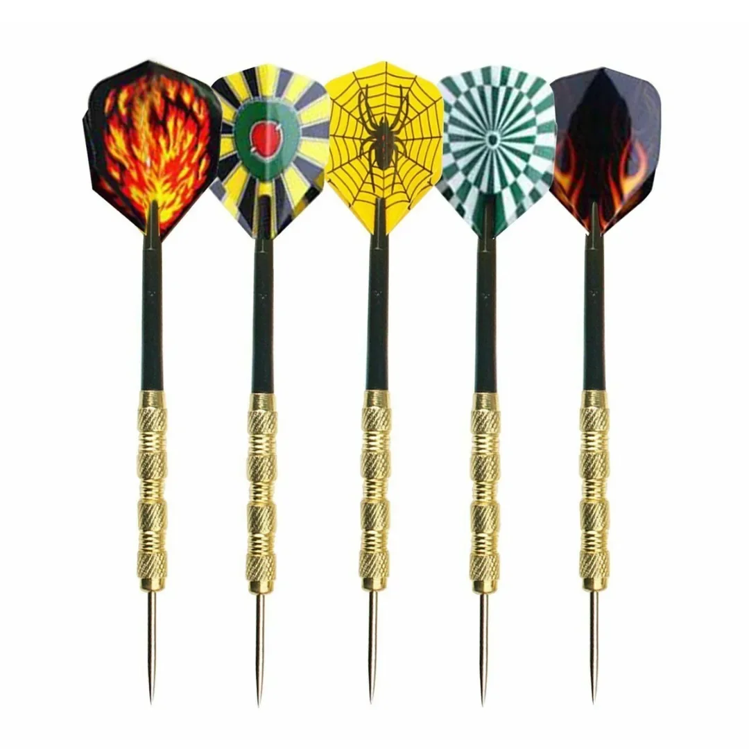 18pcs 14g Steel Tip Darts Set 6 Type 152mm Steel Brass Shafts Party Hobby Toy