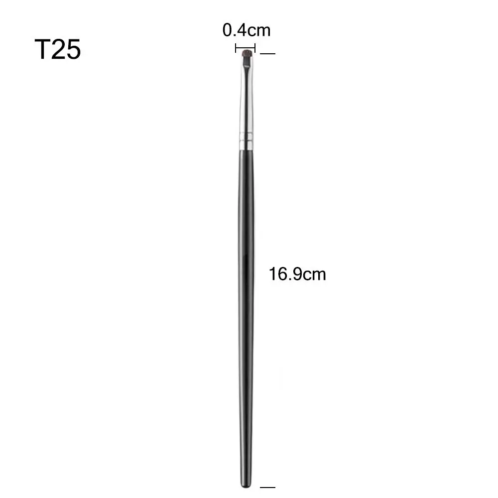 فرشاة مكياج للعين ذات شعر ناعم بمقبض بلاستيكي فرشاة مدببة صغيرة لتسليط الضوء على ظلال العيون/دودة القز النائمة/تحت العينين