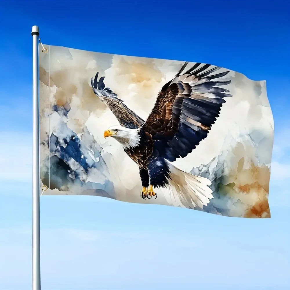 1pc a Celebration Eagle Yard Flag Made from 100% Polyester Designed to Withstand Weather Conditions