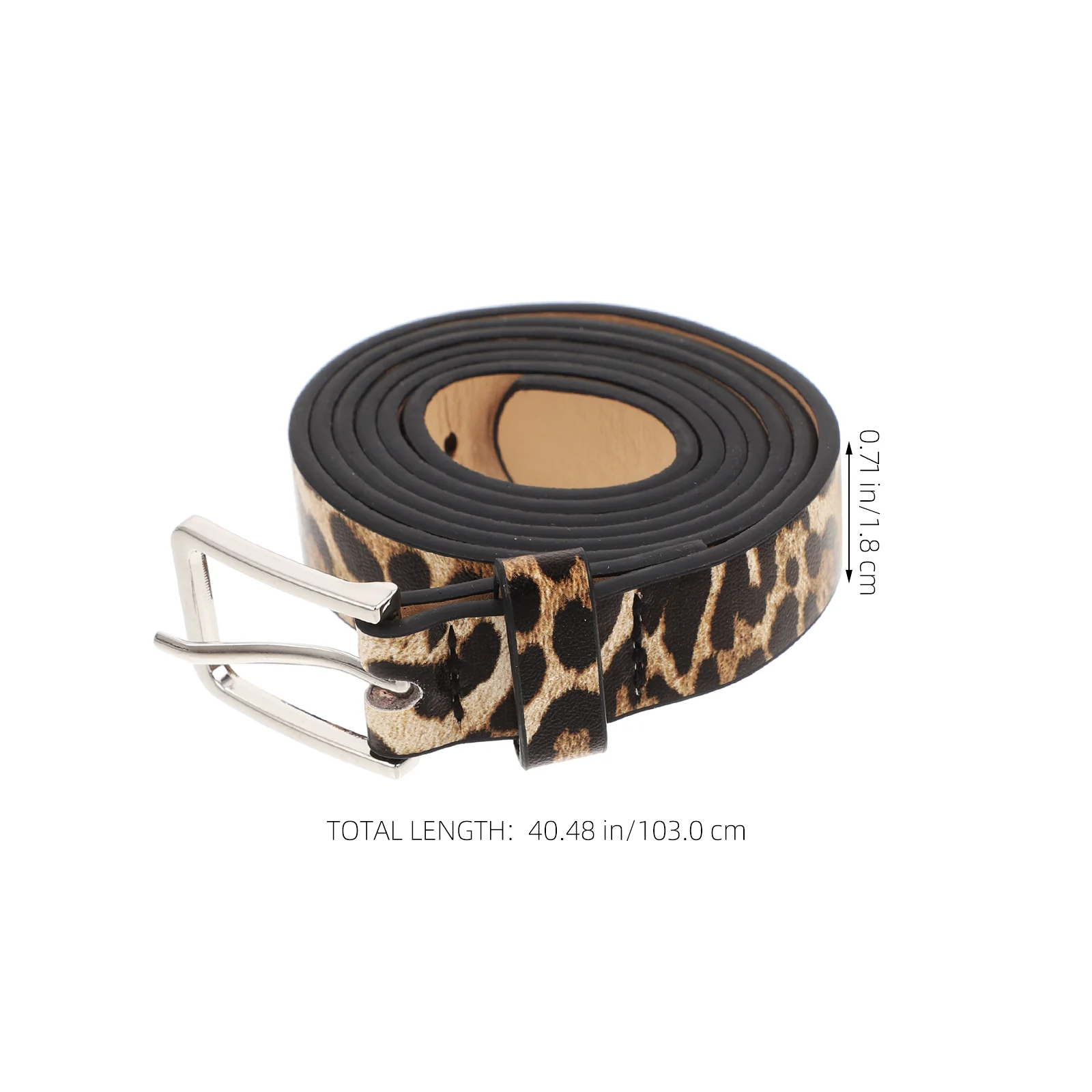 Cinturón de PU de leopardo para mujer, cinturón decorativo a la moda, cinturones para mujer, cinturones de mujer marrón claro para jeans