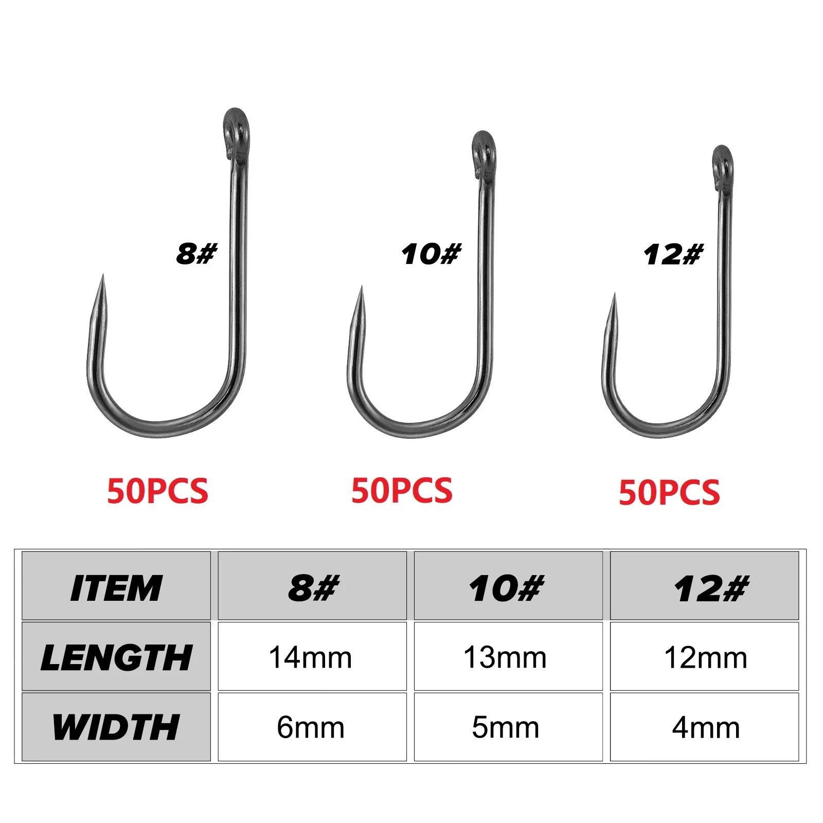 150pcs/box Barbless Hooks for Carp Coarse Fishing Hook with Dispenser High Carbon Steel #8 #10 #12 Bass Pike Sea