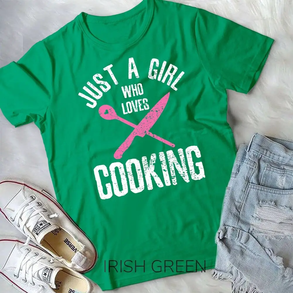 Cook Just A Girl Who Loves Cooking Chef Vintage Unisex T-shirt